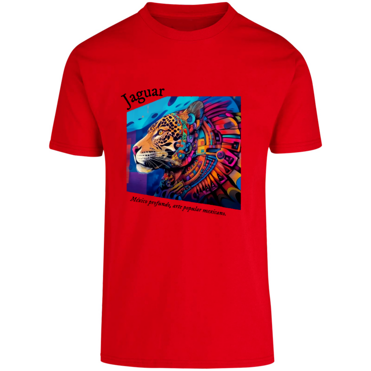 Playera Jaguar estilo mural 4