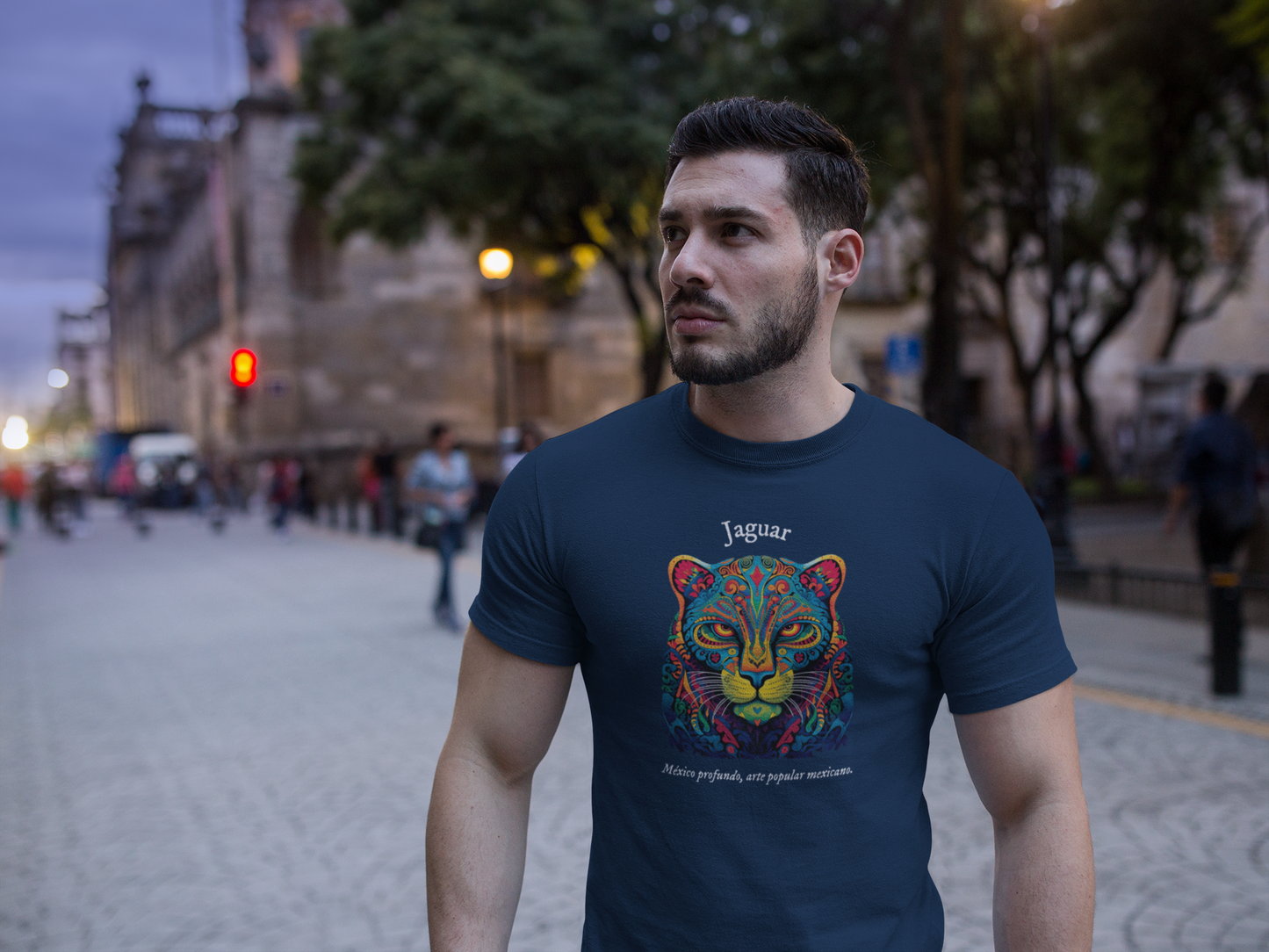 Jaguar - Playera de algodón unisex, corte recto