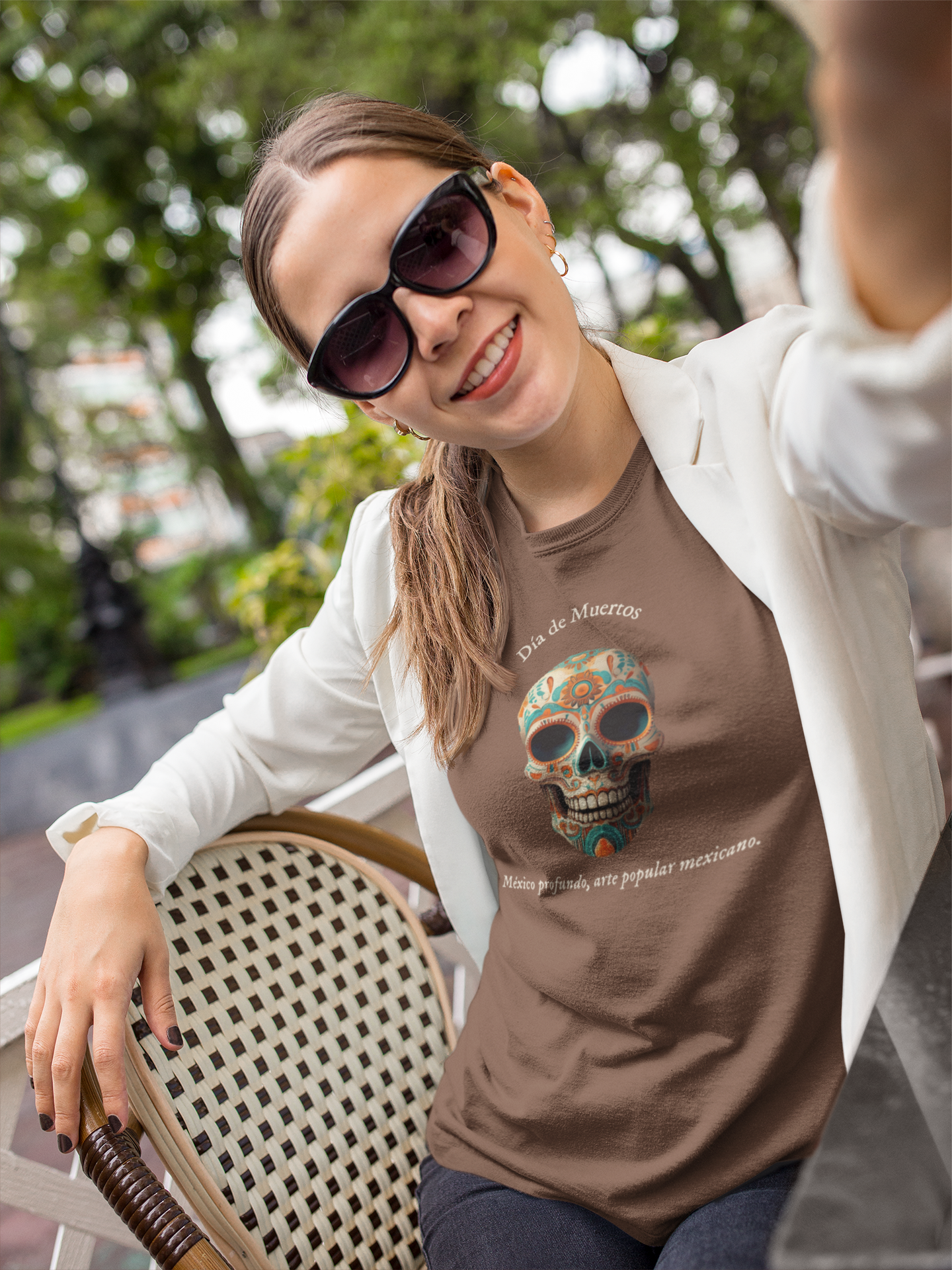 Día de Muertos (2) - Playera de algodón unisex, colores obscuros