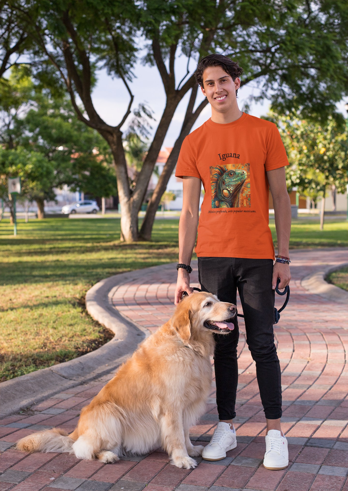 Iguana - Playera de algodón unisex, colores obscuros