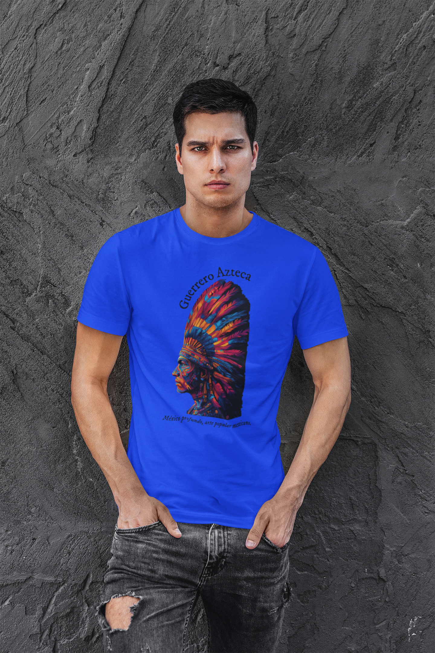Guerrero Azteca - Playera de algodón unisex, corte recto