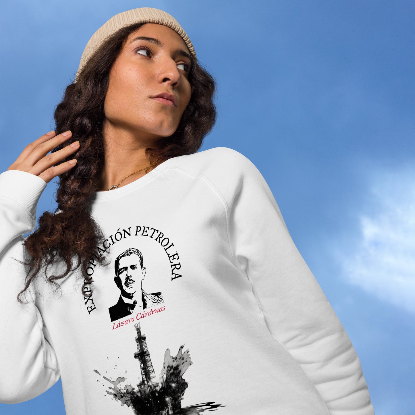 Lazaro Cardenas organic raglan sweatshirt girl