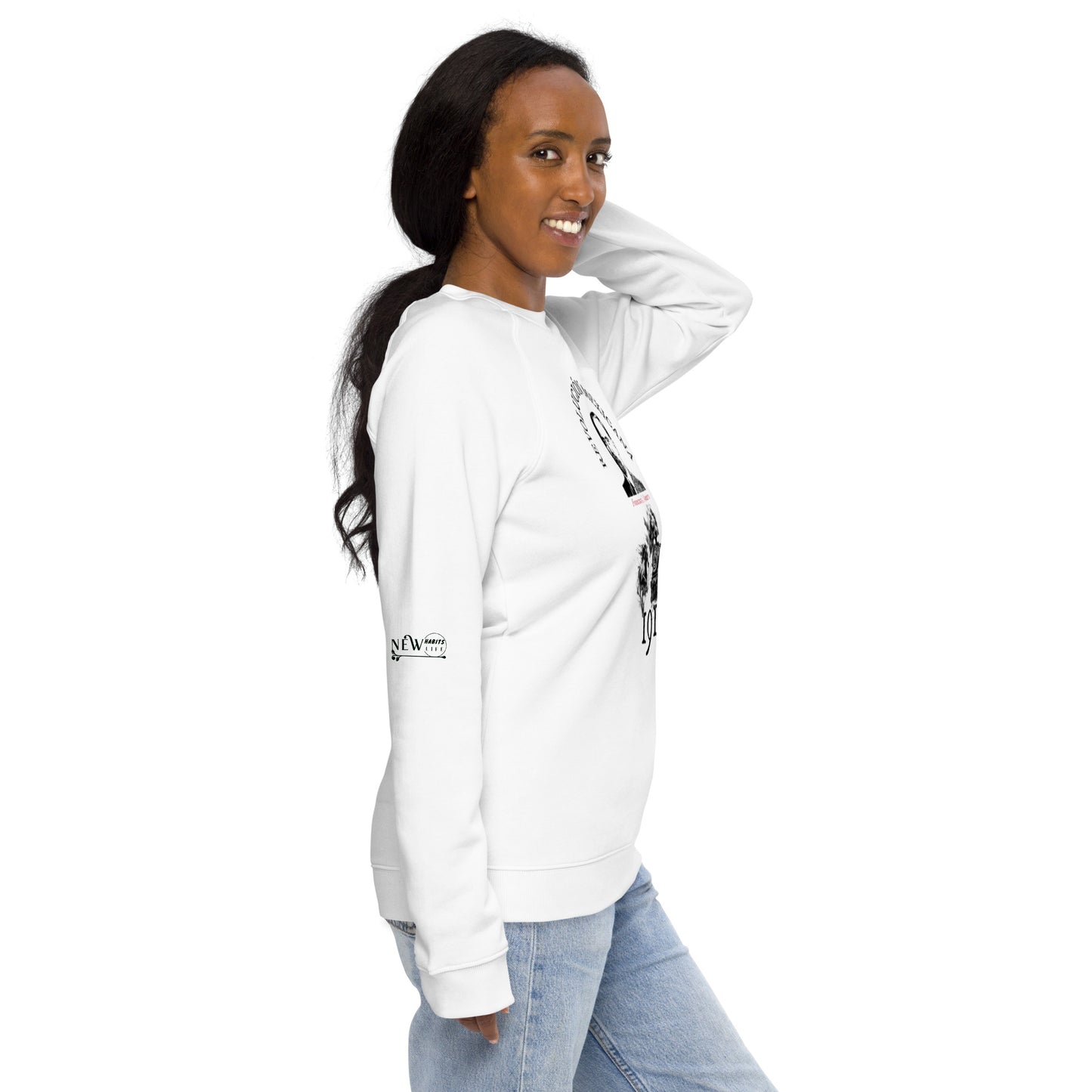 Francisco I. Madero organic raglan sweatshirt in woman, right side