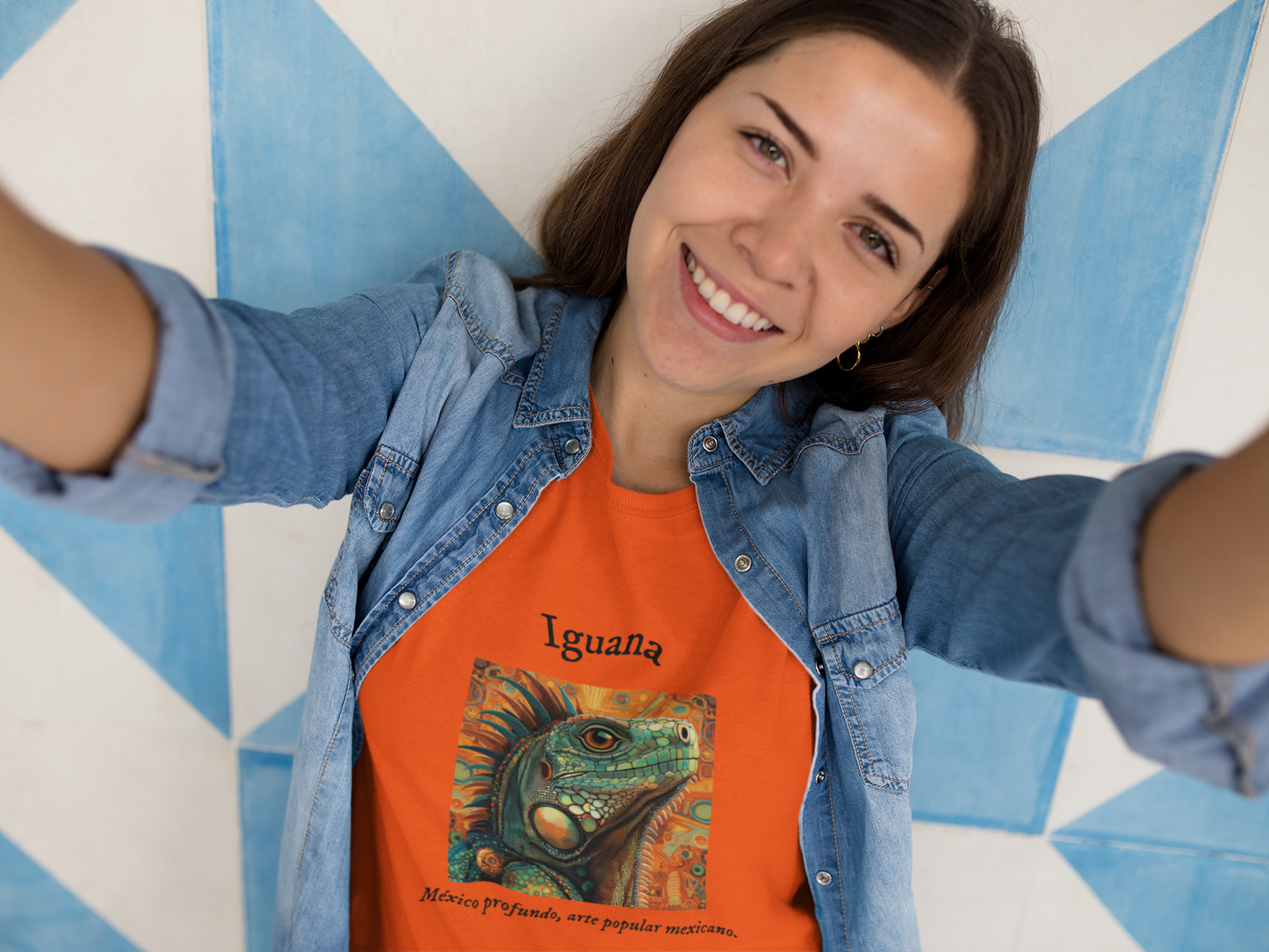 Iguana - Playera de algodón unisex, colores claros