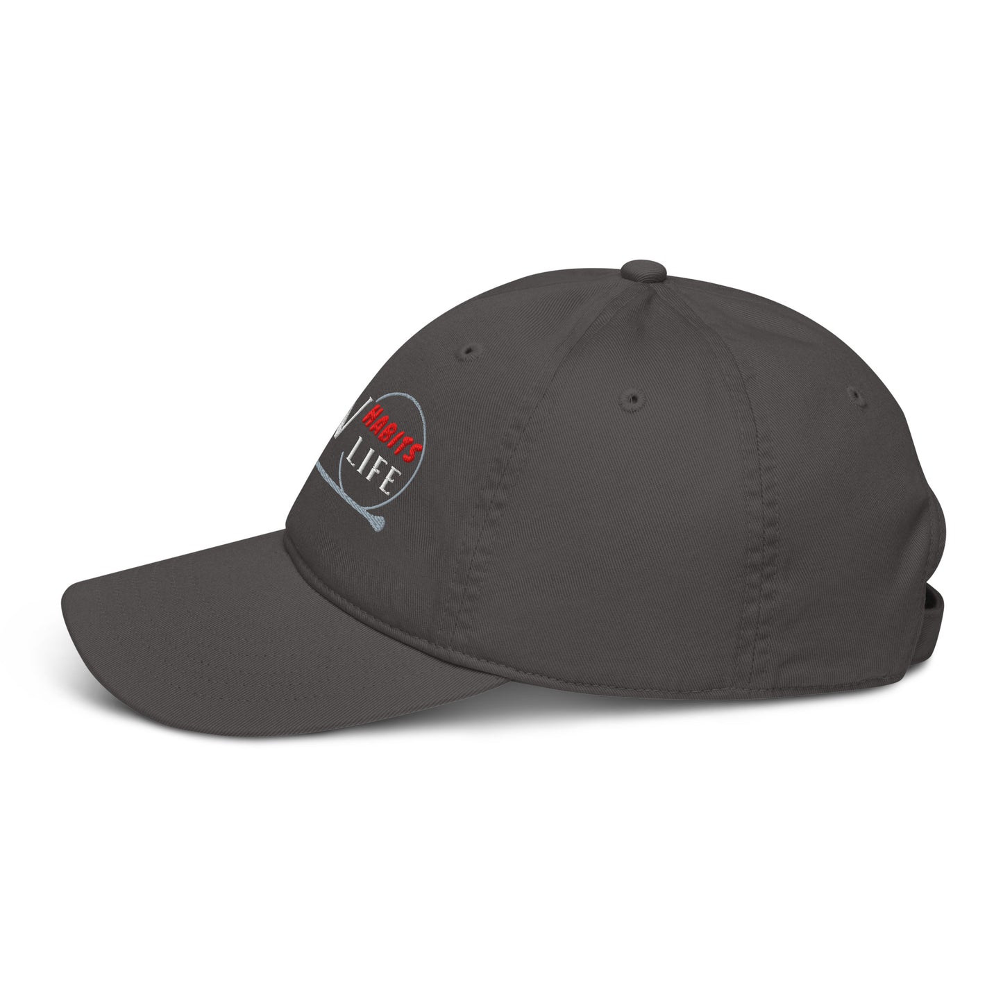New Habits New Life White Logo Dad Hat (charcoal color 3)