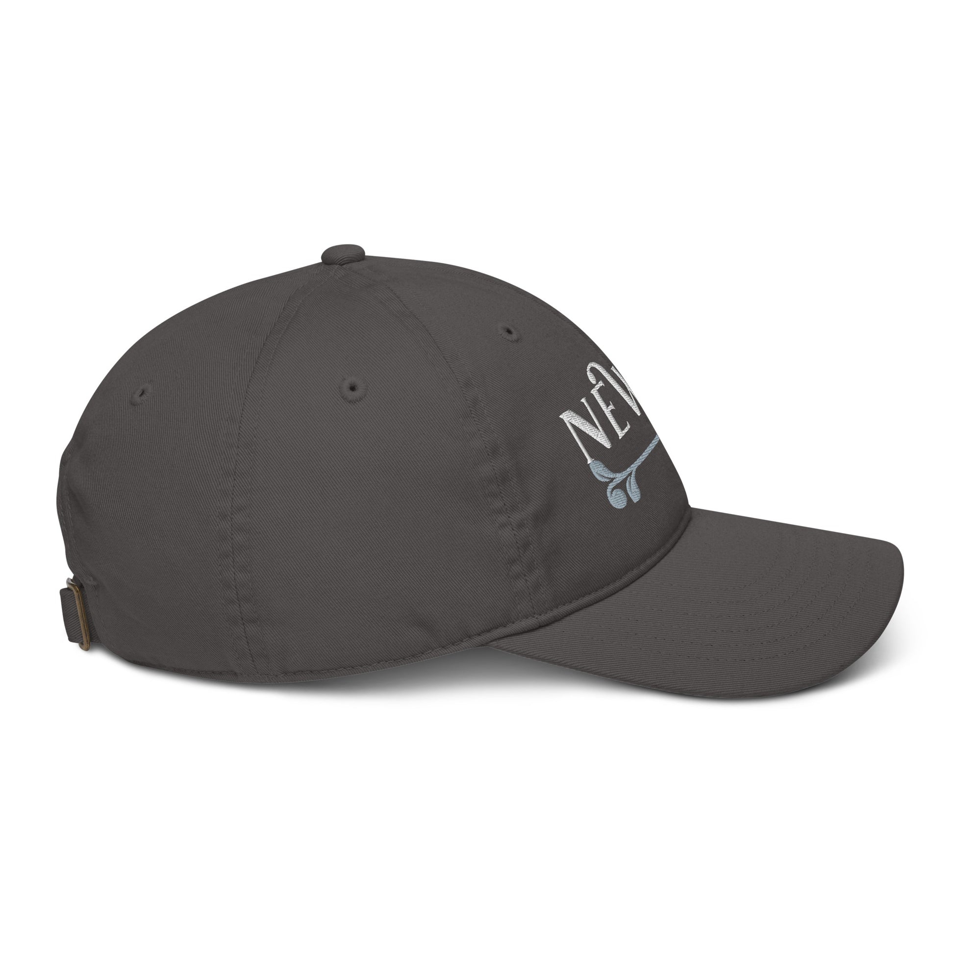 New Habits New Life White Logo Dad Hat (charcoal color 5)