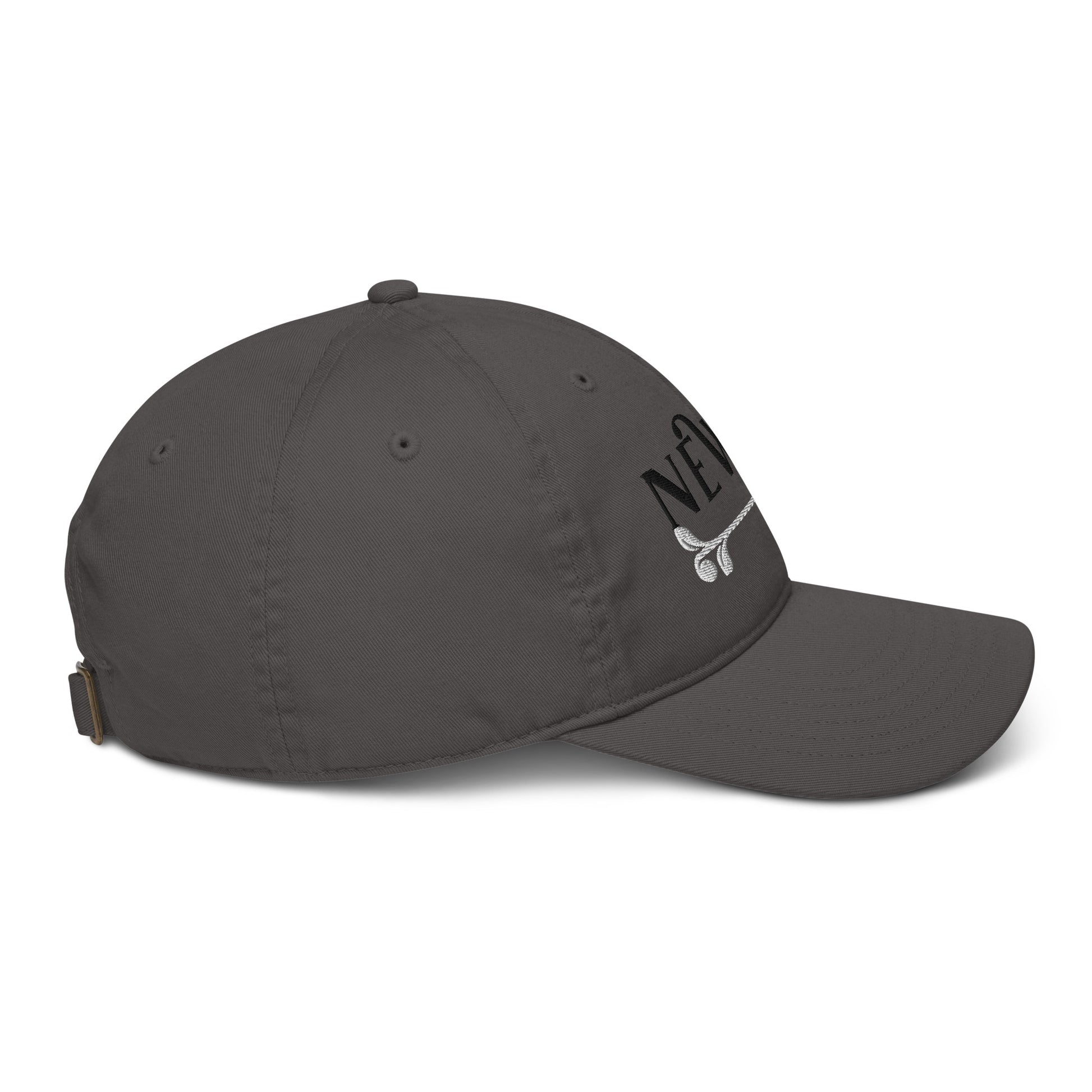 New Habits New Life Black Logo Dad Hat (charcoal color 5)