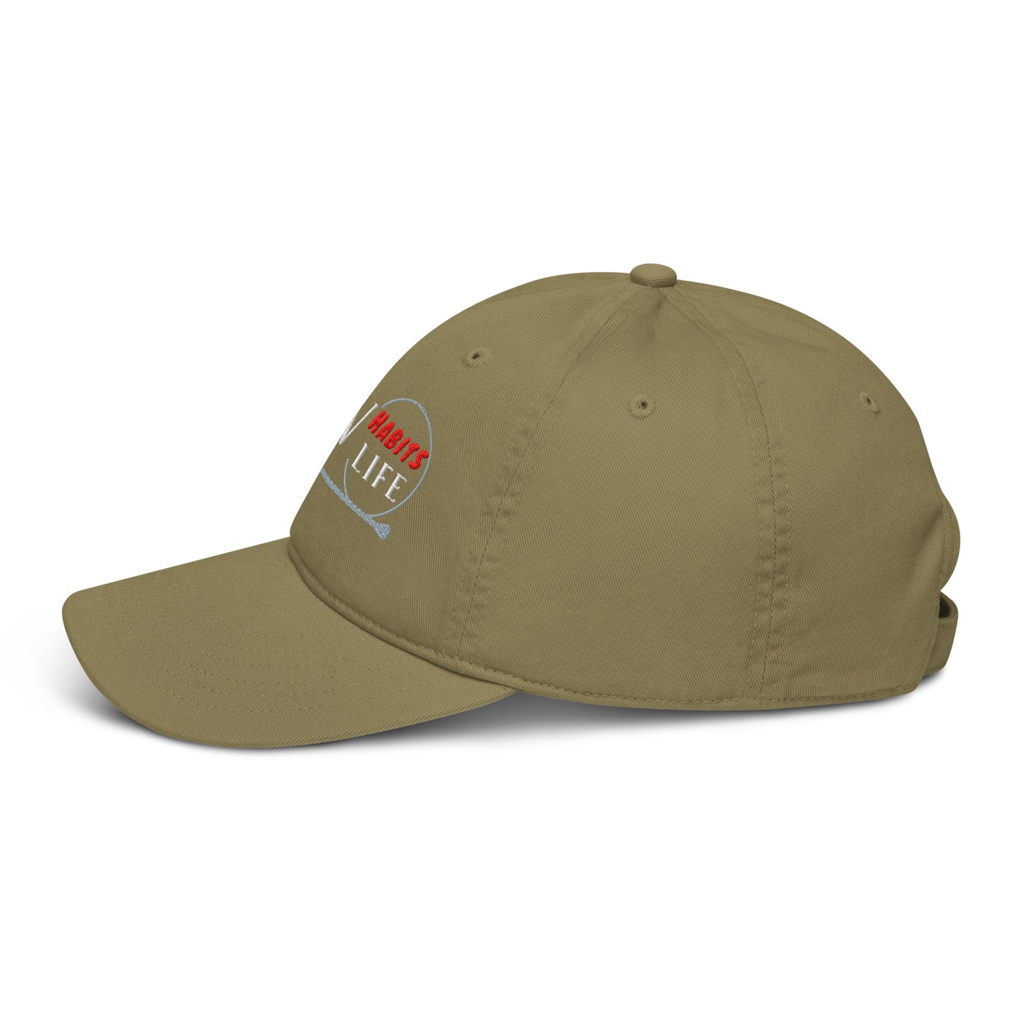 New Habits New Life White Logo Dad Hat (jungle color 3)