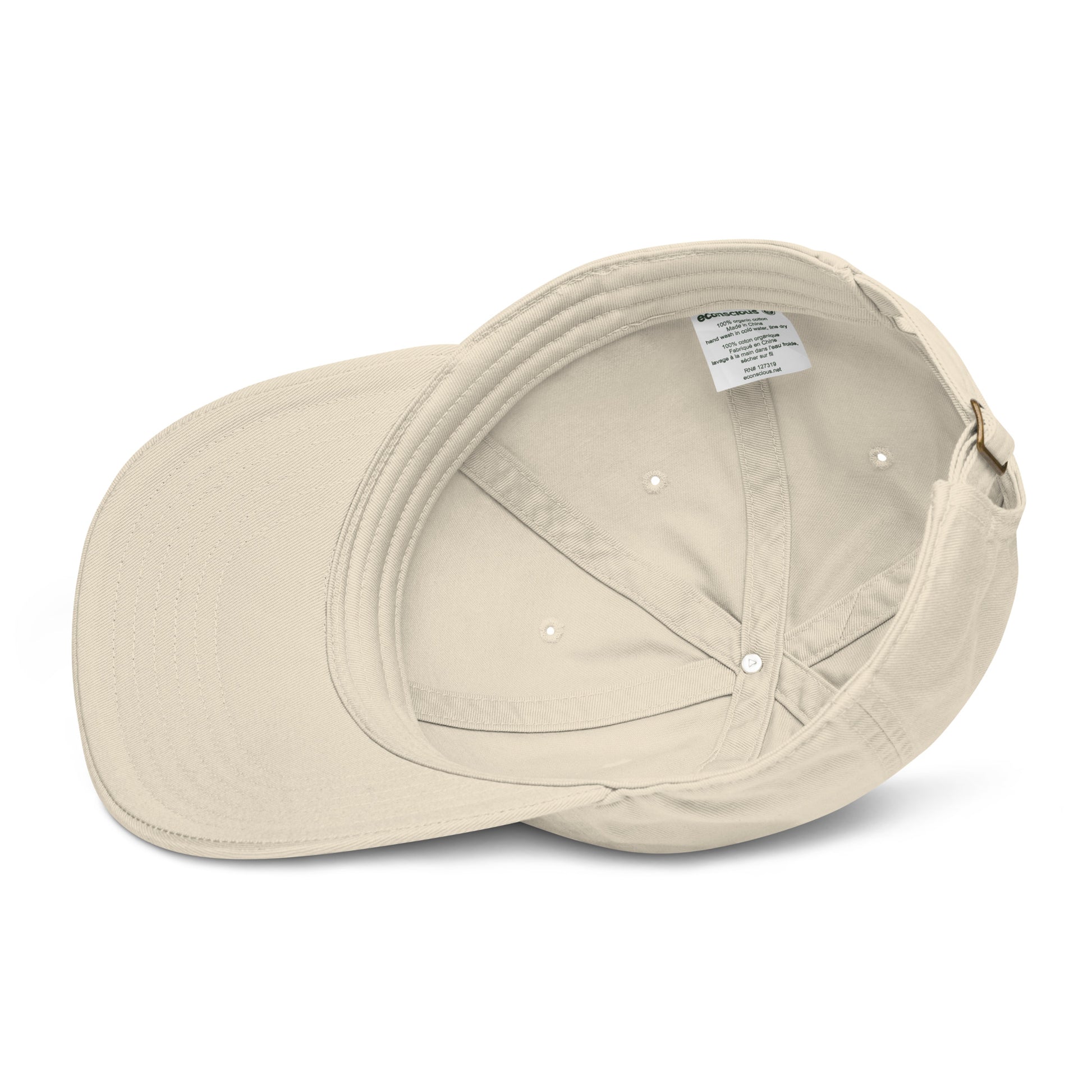 New Habits New Life White Logo Dad Hat (oyster color) inside