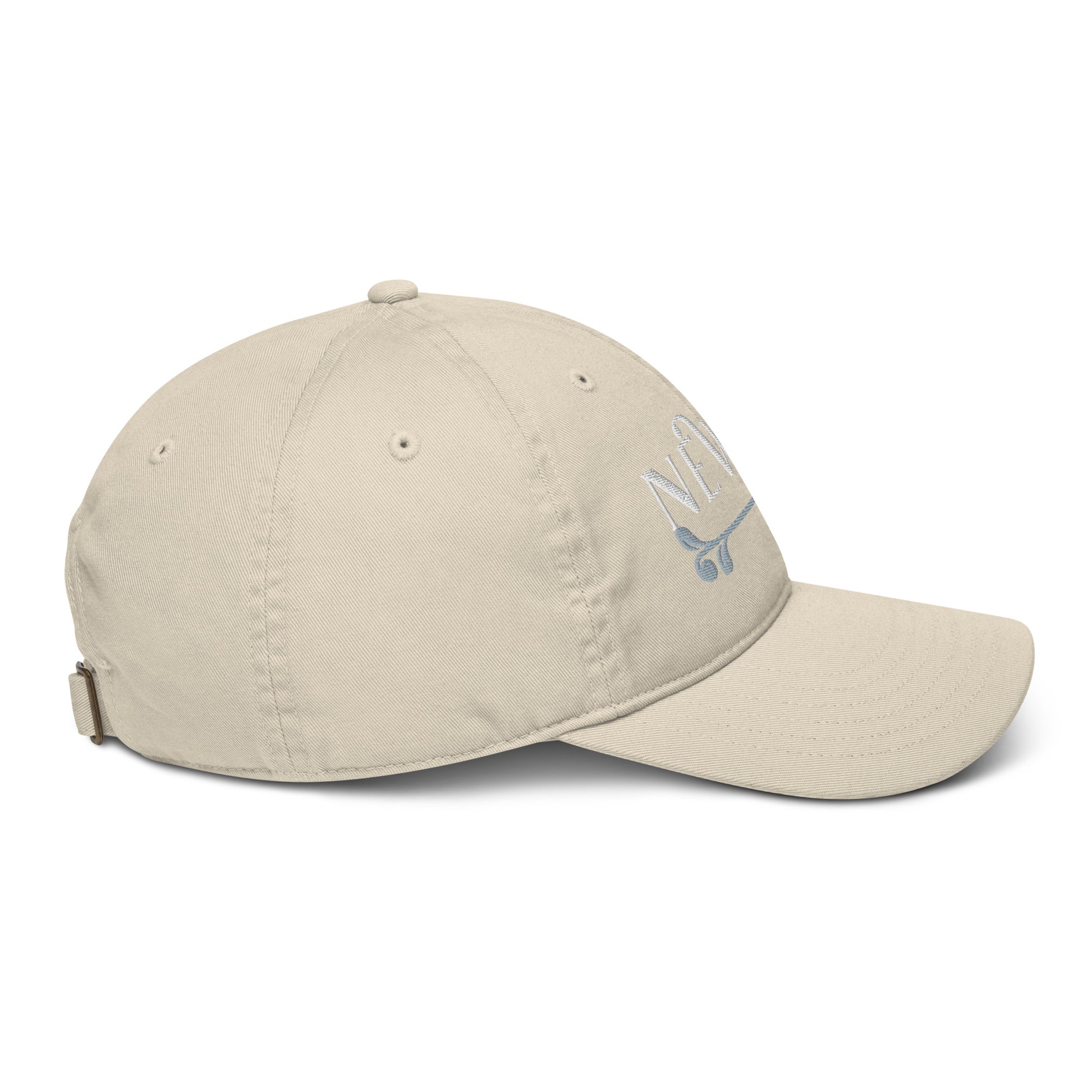 New Habits New Life White Logo Dad Hat (oyster color 5)
