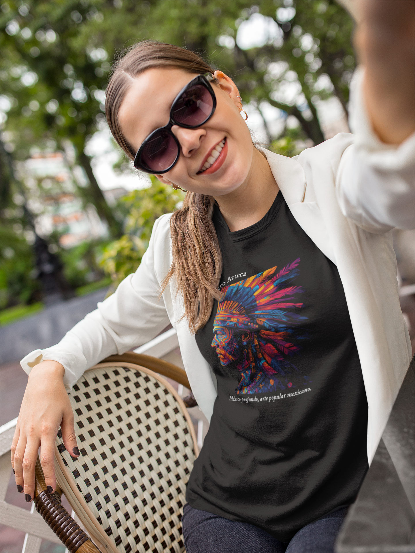 Guerrero Azteca (2) - Playera de algodón unisex, corte recto