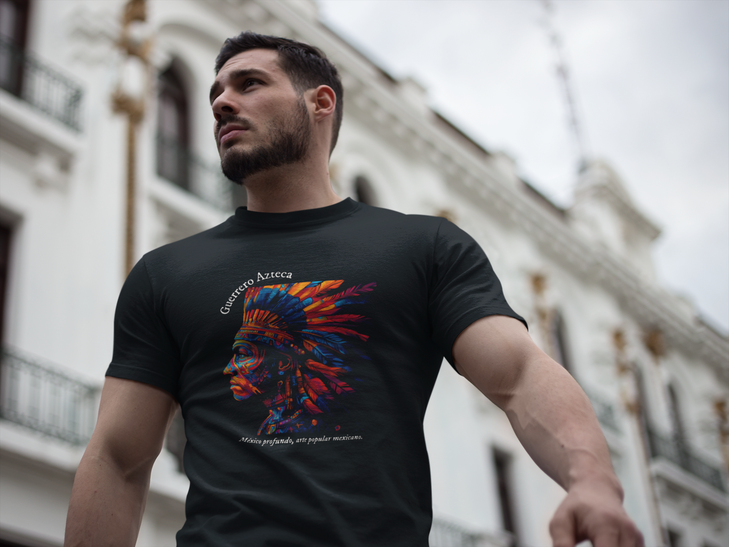 Guerrero Azteca (2) - Playera de algodón unisex, corte recto