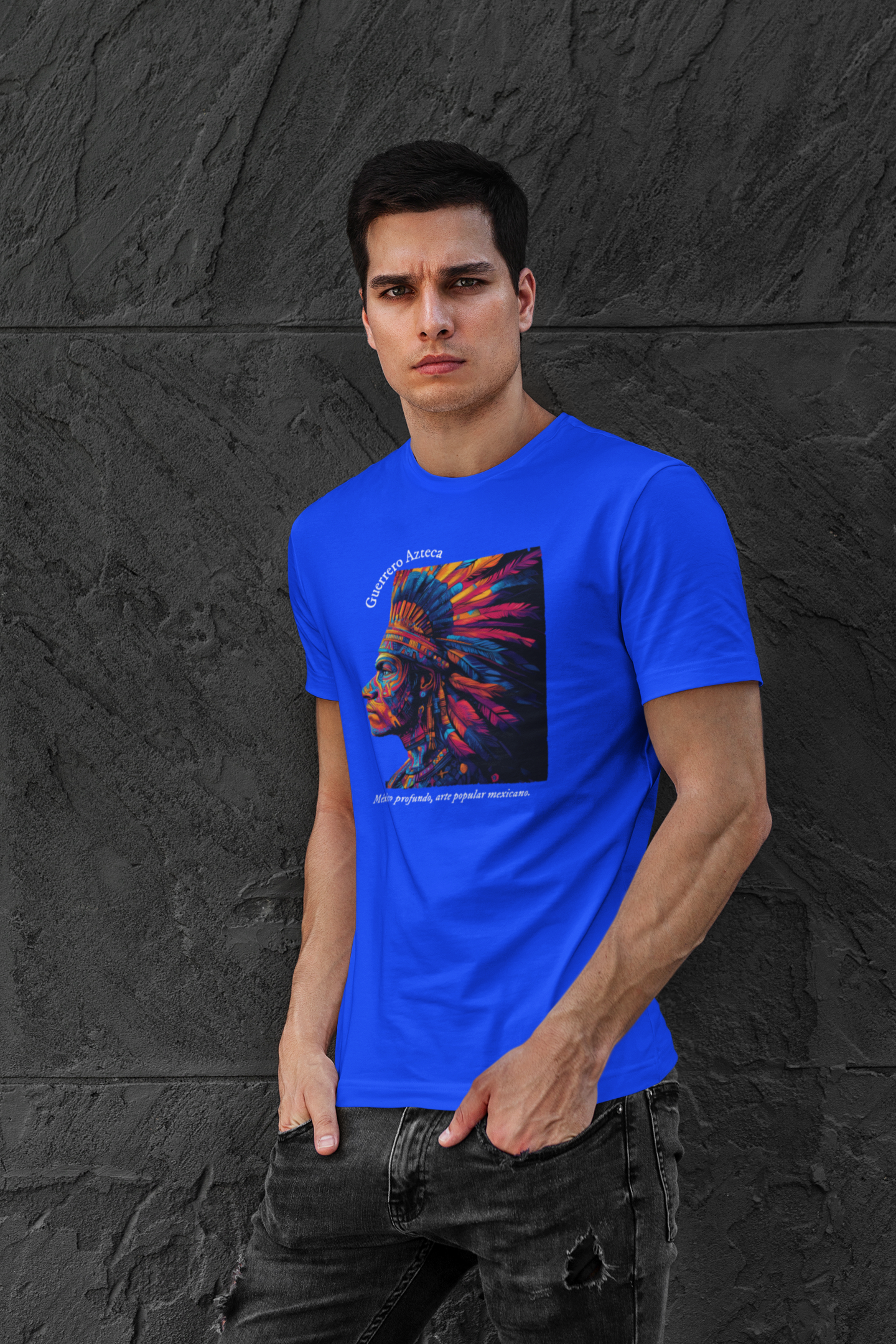 Guerrero Azteca (2) - Playera de algodón unisex, corte recto