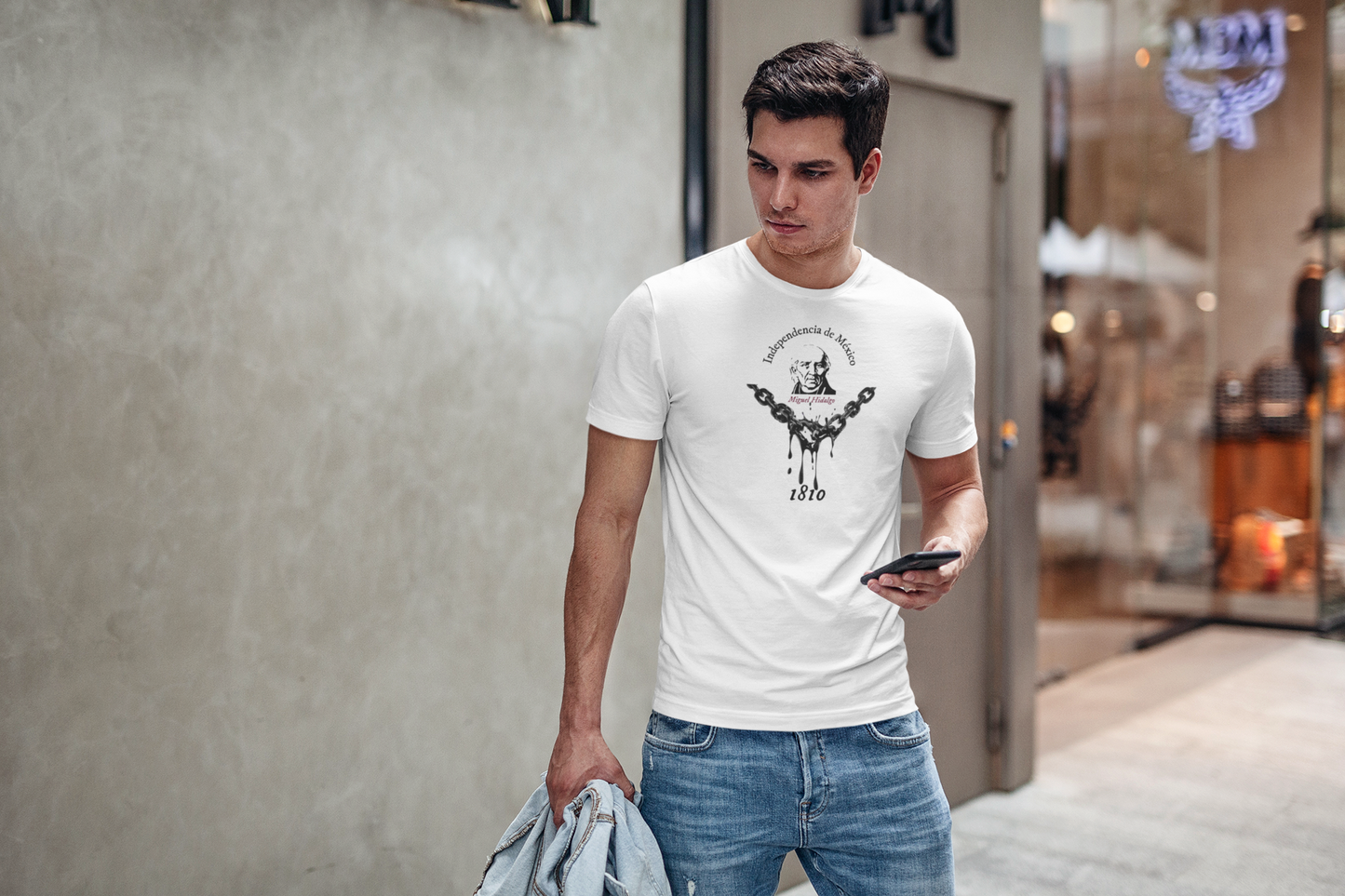 Miguel Hidalgo - Playera de algodón corte recto unisex