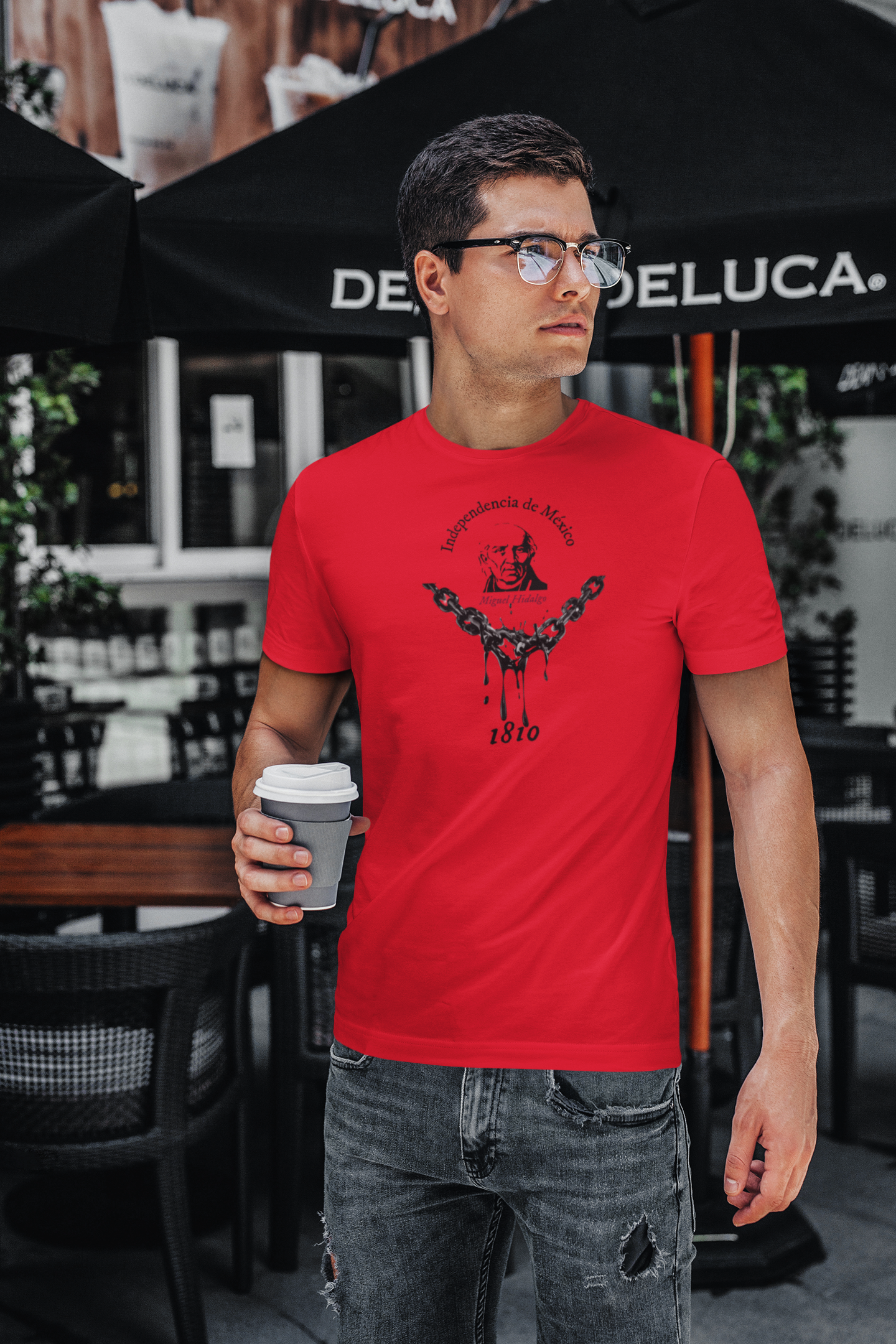Miguel Hidalgo - Playera de algodón corte recto unisex