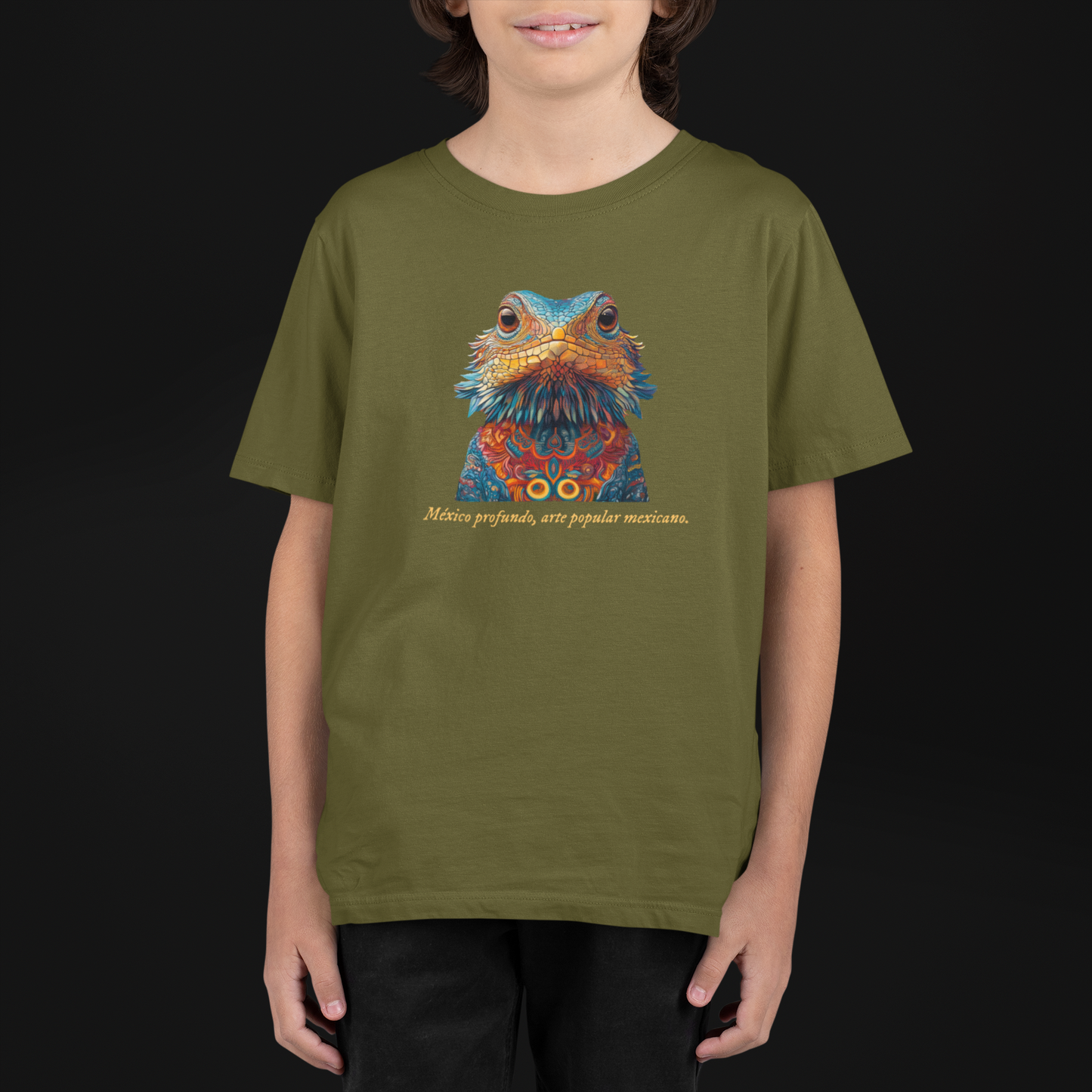 Dragón Barbudo - Playera de algodón unisex, colores obscuros