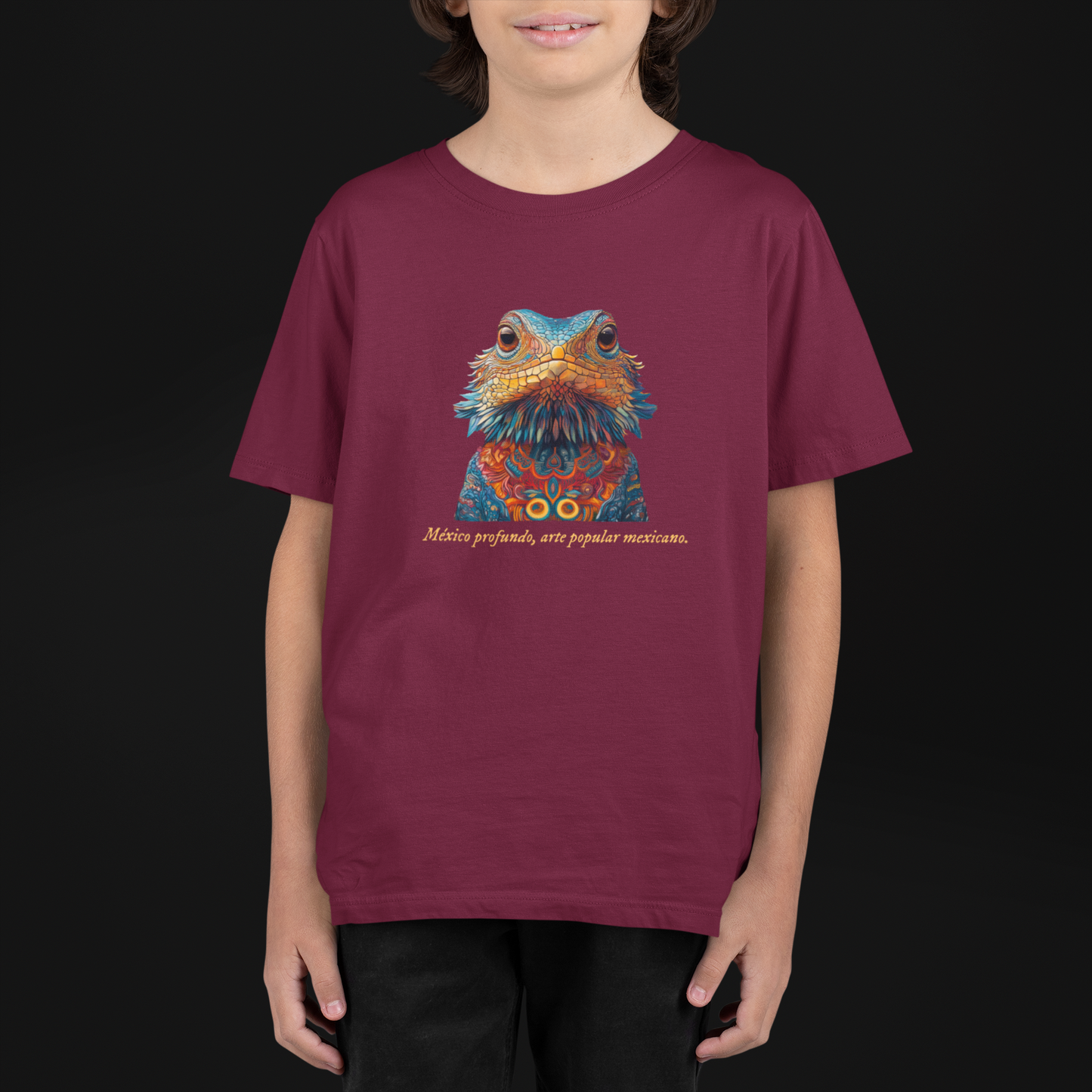 Dragón Barbudo - Playera de algodón unisex, colores obscuros