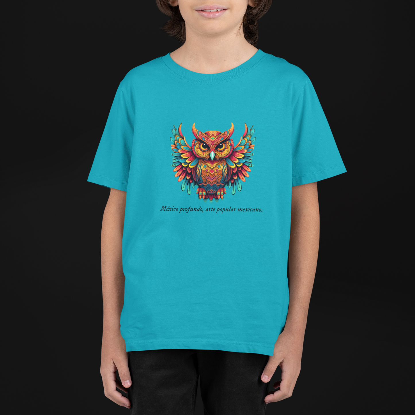 Búho - Playera de algodón unisex, colores claros