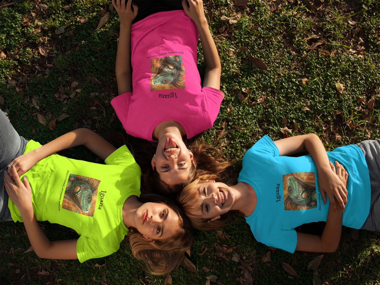 Iguana - Playera de algodón unisex, colores claros