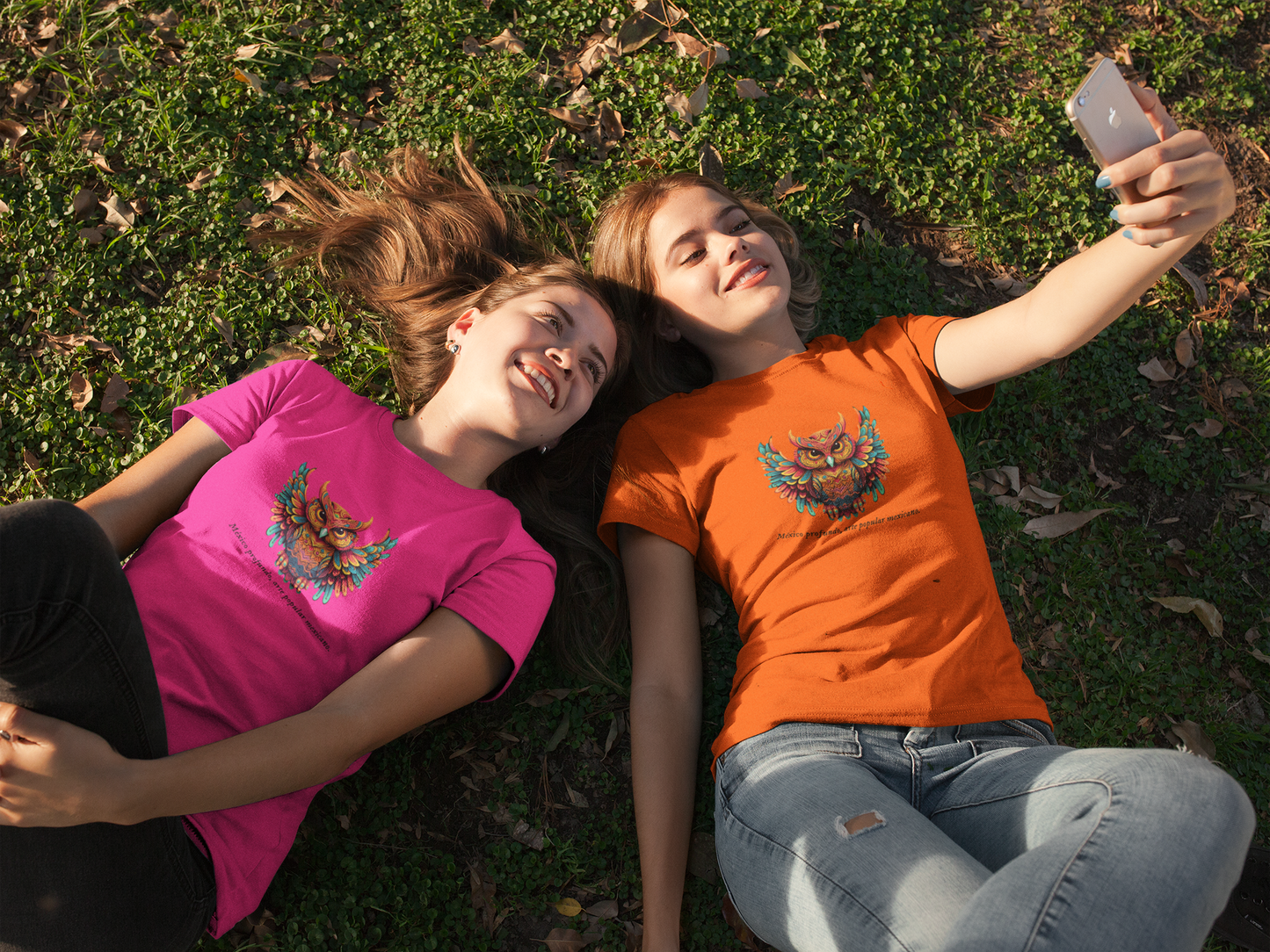 Búho - Playera de algodón unisex, colores claros