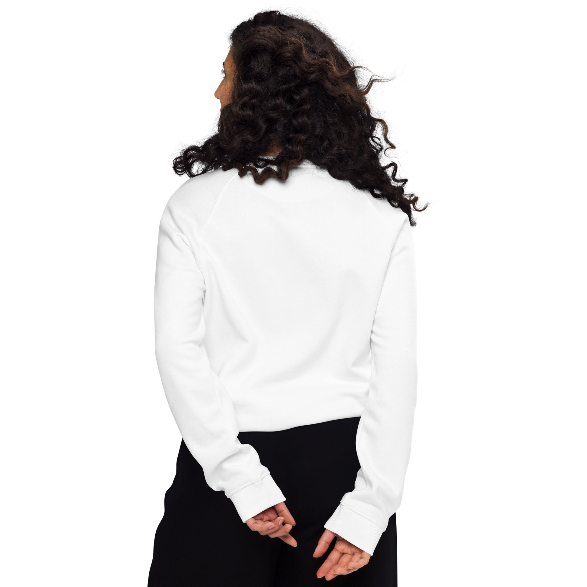 Lopez Mateos organic raglan sweatshirt woman back side