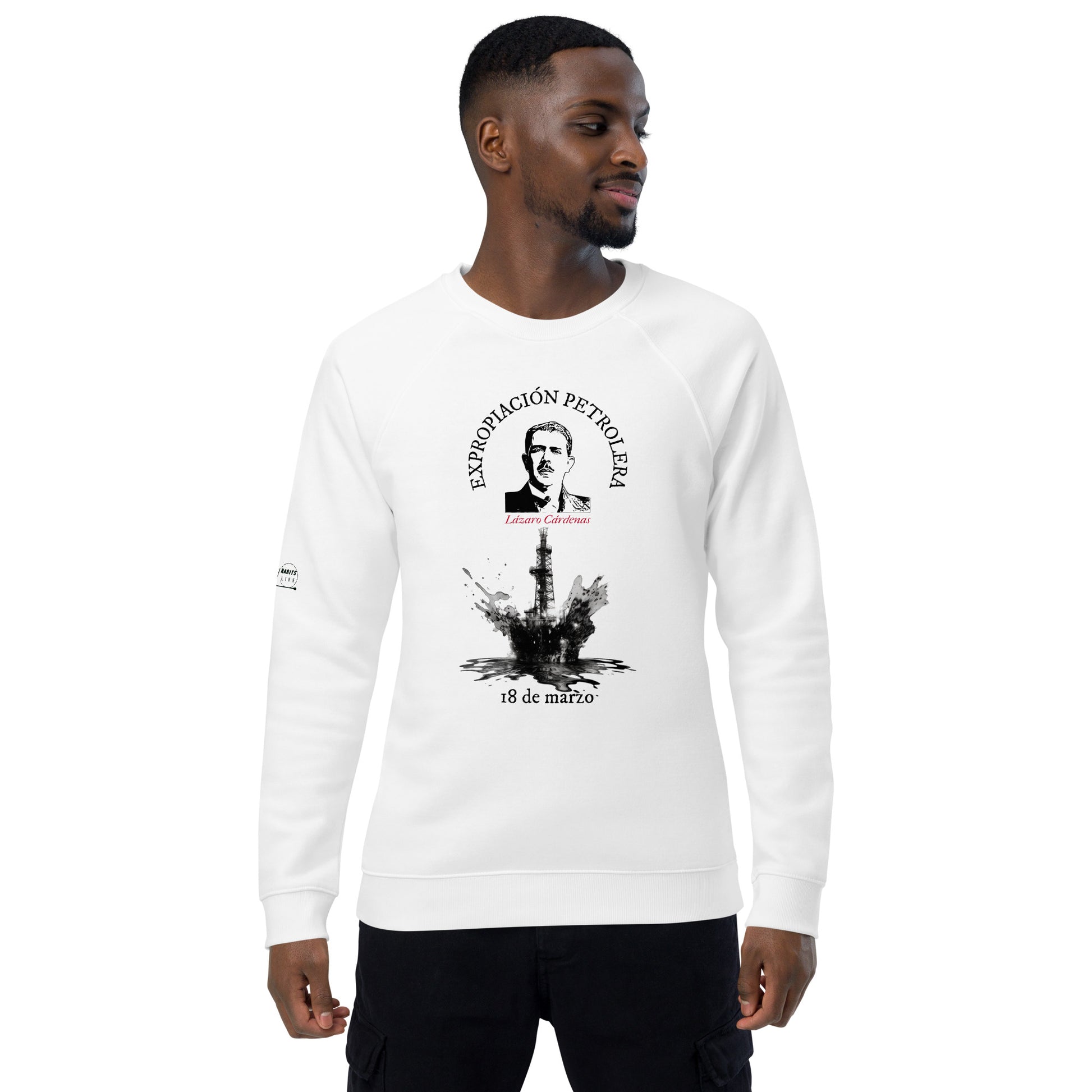 Lazaro Cardenas organic raglan sweatshirt man