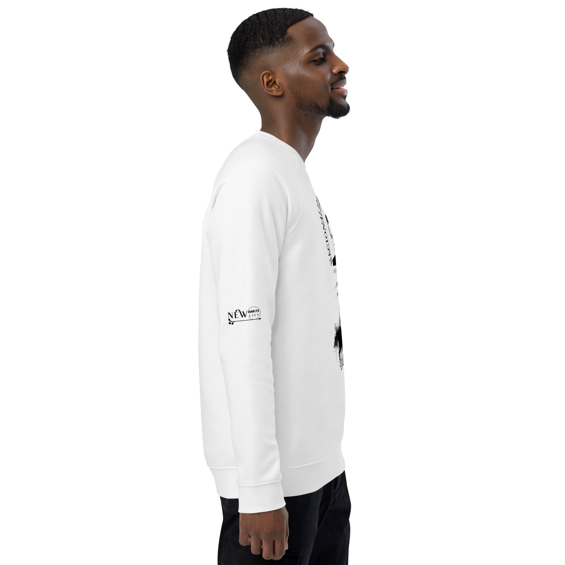 Lopez Mateos organic raglan sweatshirt man right side 2
